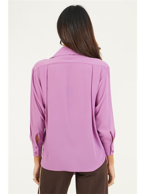 Casacca in viscosa e seta GM by Gai Mattiolo | GM4322MAUVE